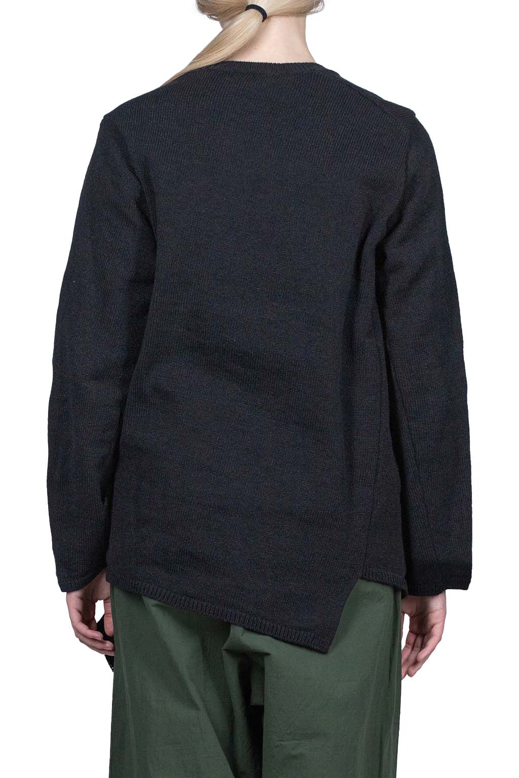 Comme Des Garcons Comme Des Garcons Ruffle Sided Crewneck Sweater - Black